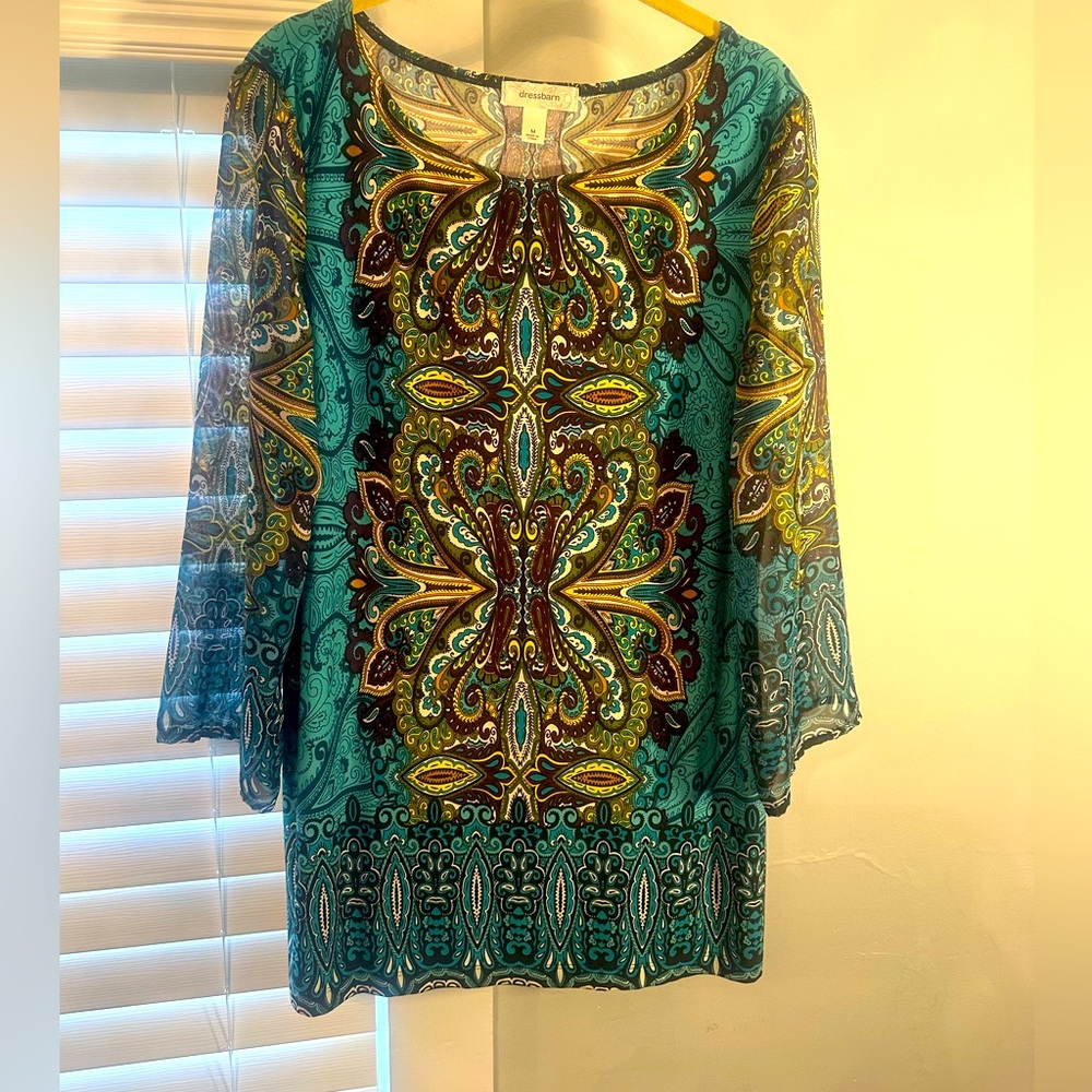 dressbarn peacock style blouse